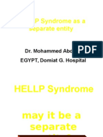 HELLP Syndrome As A Separate Entity: Dr. Mohammed Abdalla EGYPT, Domiat G. Hospital