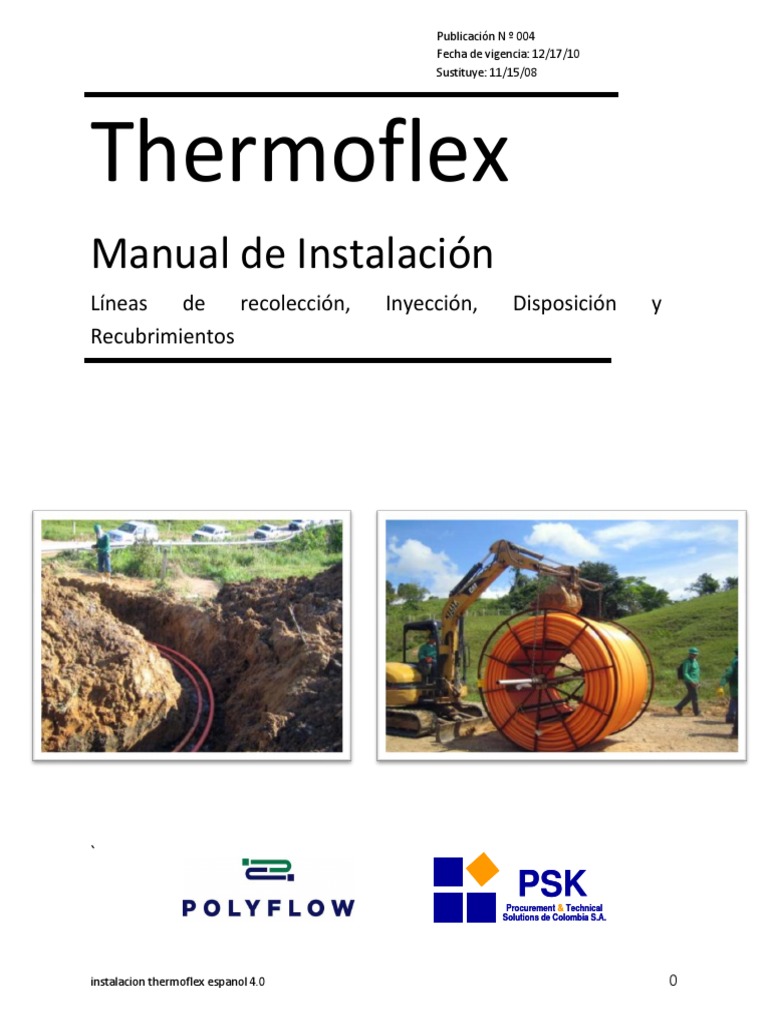 Instalacion Thermoflex Espanol WEB | PDF | Cuerda | Tubería (transporte ...