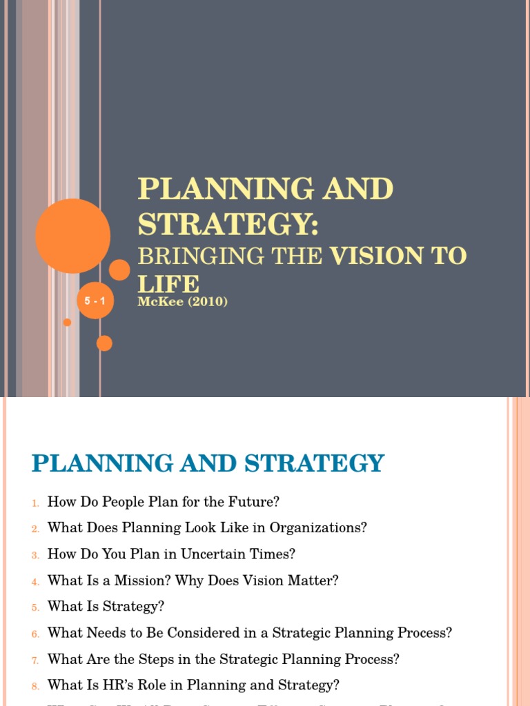 Strategic Planning and Vision Development | PDF | Strategic Management ...