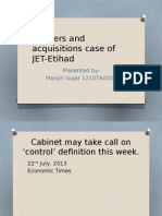 Mergers and Acquisitions Case of JET-Etihad