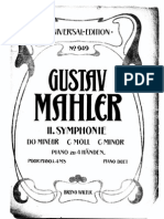 Mahler Symphony No. 2 - Piano Reduction