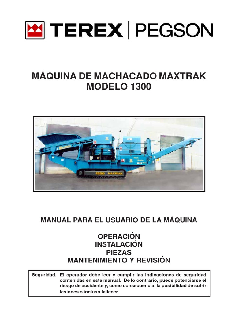 1300 Maxtrak Manual 02ES 090606 | PDF | Neumático | Ascensor