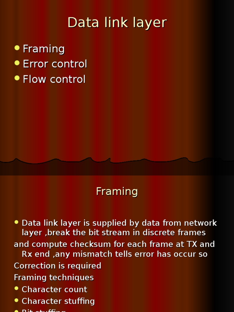 Data Link Layer Functions Explained | PDF | Error Detection And ...