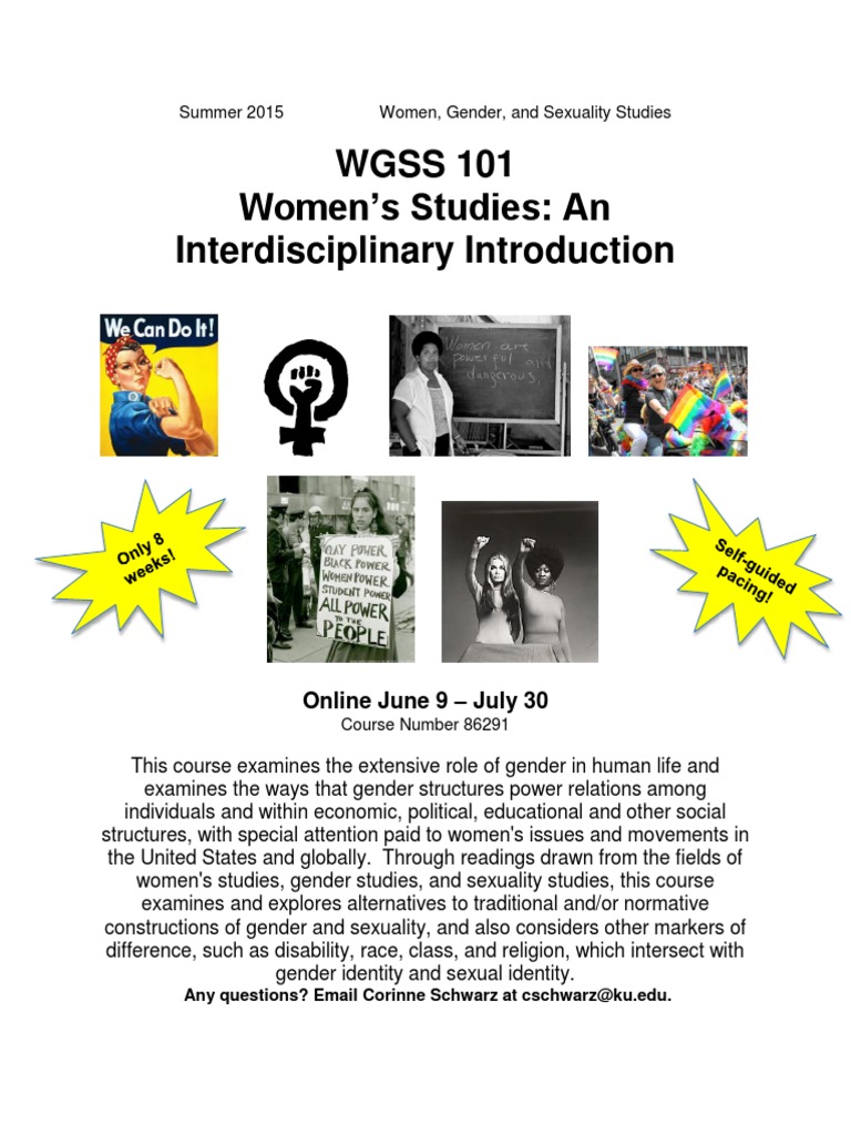 WGSS 101 Flyer, C. Schwarz, Summer 2015 | PDF
