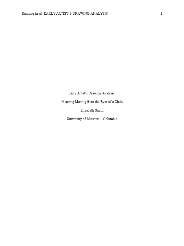 Analyzing Children's Artistic Development | PDF | Drawing | Literacy