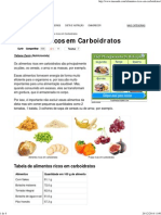 Alimentos Ricos em Carboidratos PDF