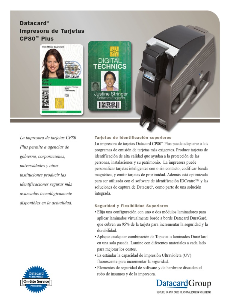 Manual Datacard CP80 Plus PDF Impresora Windows XP