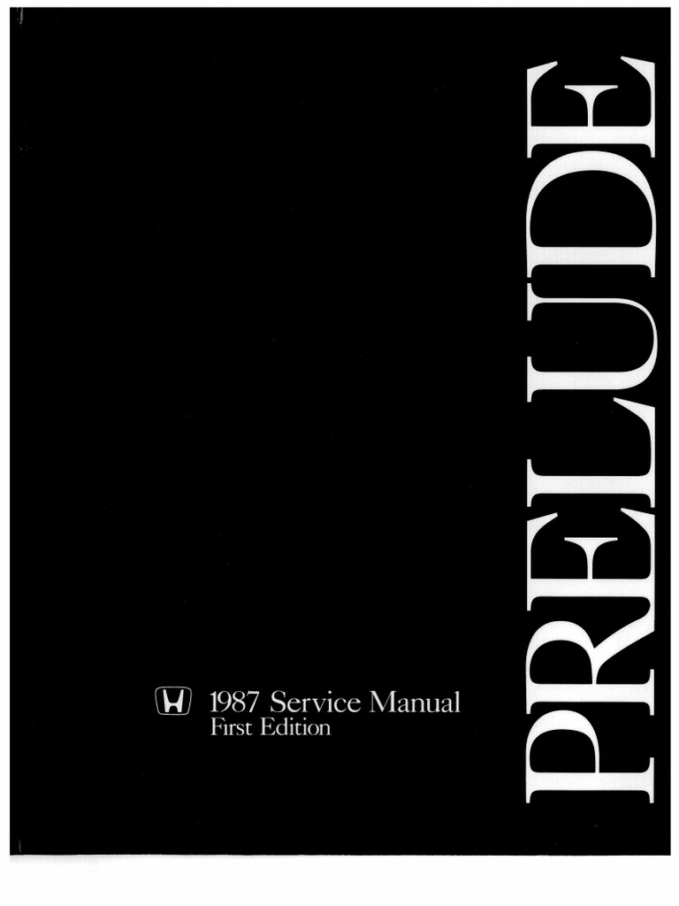 HONDA PRELUDE サービスマニュアル 構造編　87-4 1987 Honda Prelude Service Manual | PDF | Automatic Transmission
