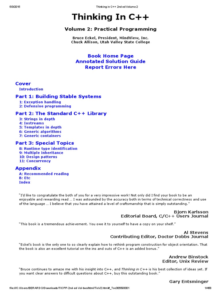 Thinking in C++ 2nd Ed Volume 2 | PDF | Inheritance (Object Oriented ...