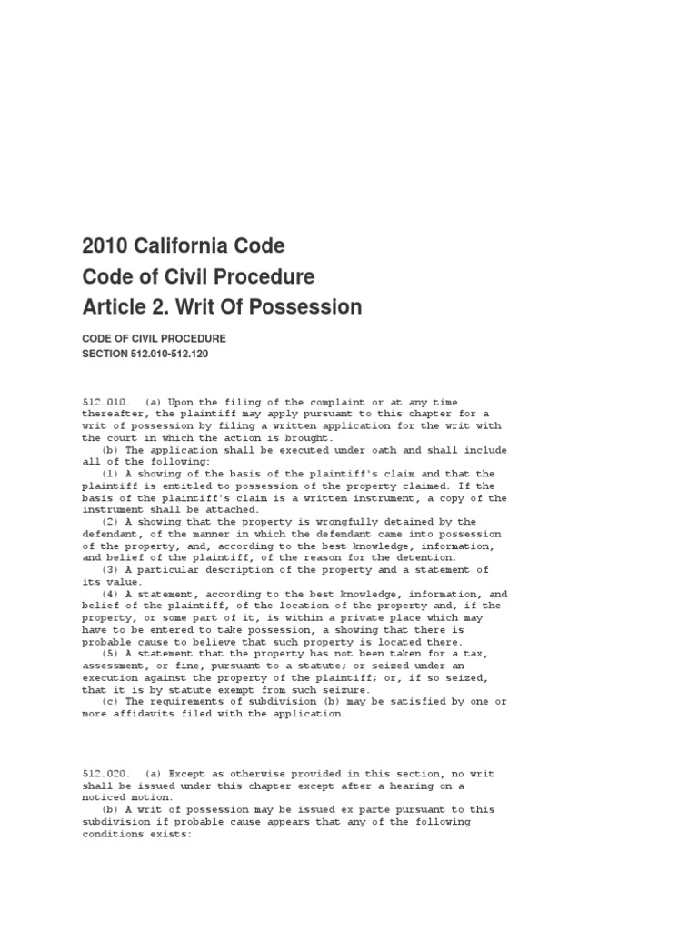 California Code CPC 585 Overview | PDF | Demurrer | Default Judgment