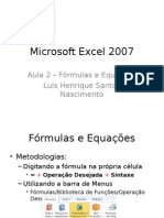 Aula 2 - MS Excel 2007 - Fórmulas e Equações.ppt