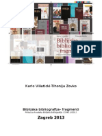 Biblijska Bibliografija Karlo Višaticki-Tihonija Zovko