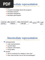 Intermediate Representation: Goals