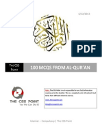 100 MCQS From Al-Qur_an