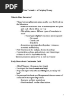 Plate Tectonics: A Unifying Theory