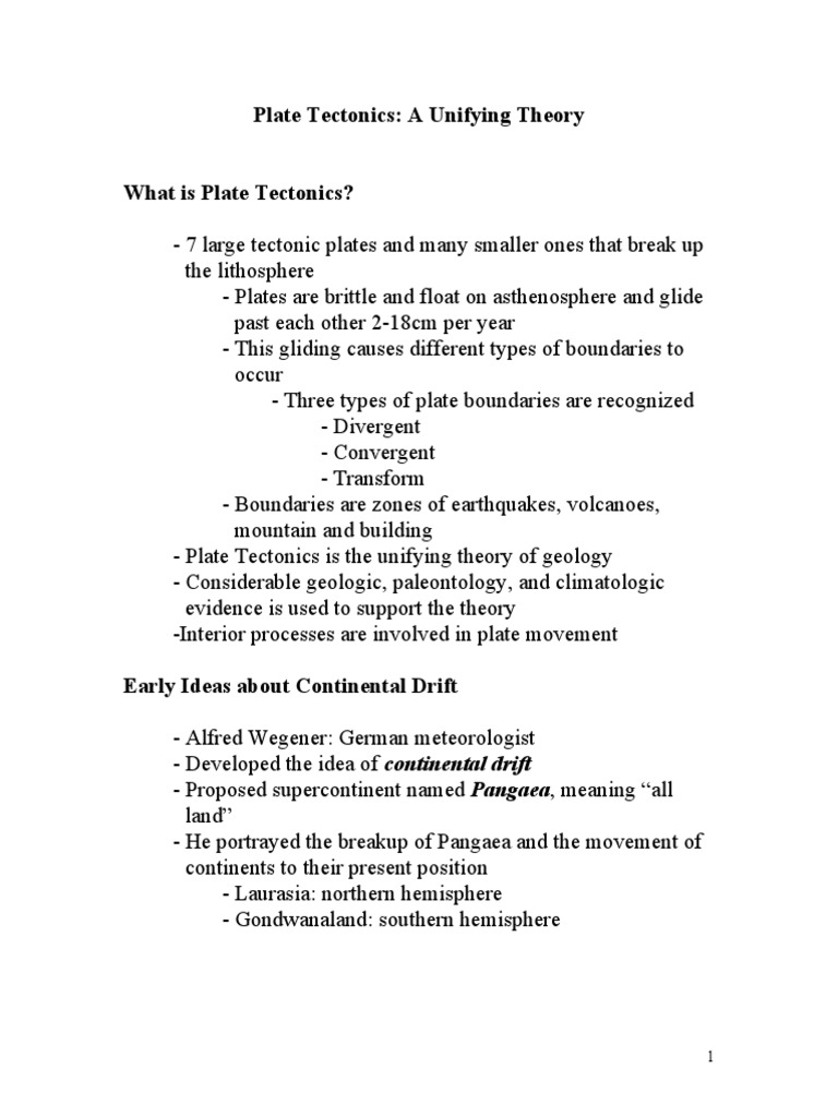 Understanding Plate Tectonics Theory | PDF | Plate Tectonics | Tectonics