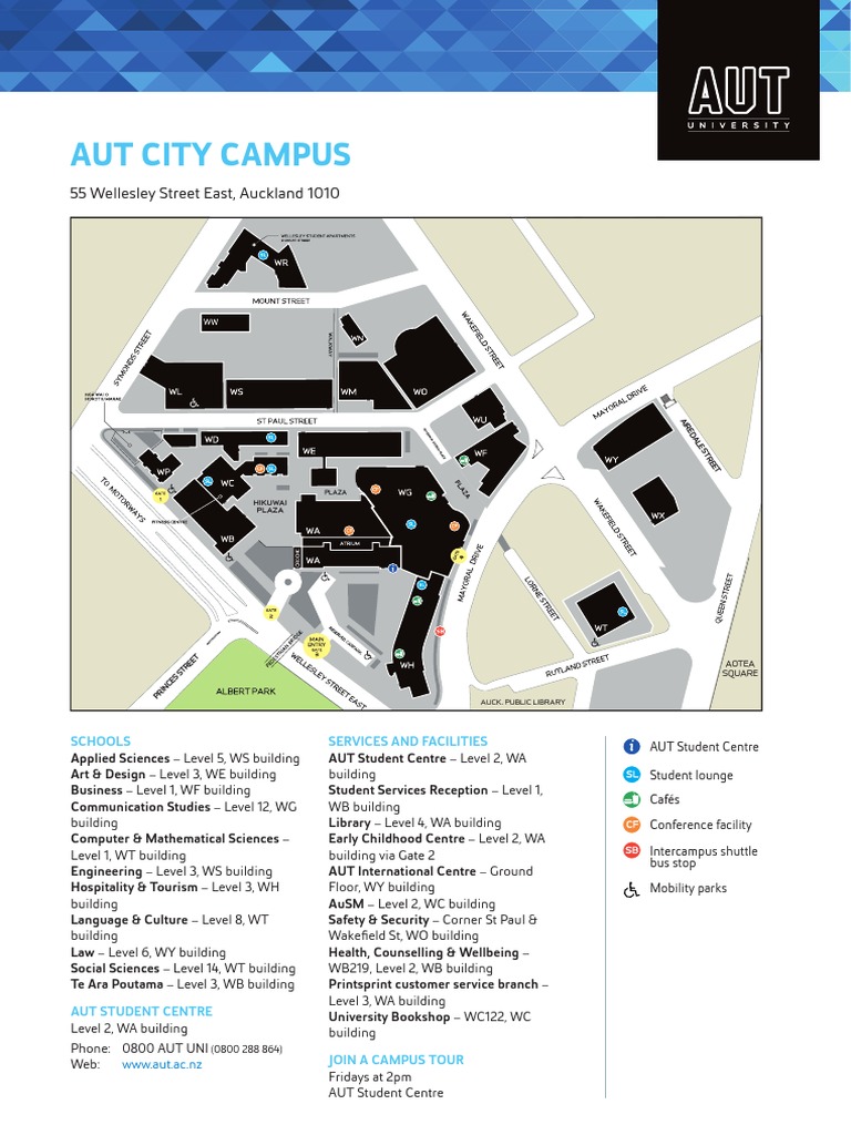 AUT City Campus Map and Guide | PDF | Science