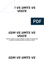 GSM, UMTS and VOLTE: A Comparison