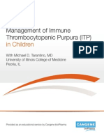 Management of Immune Thrombocytopenic Purpura (ITP) : in Children