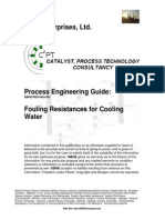 Fouling Resistances For Cooling Water