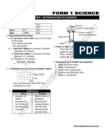 Form 1 Chapter 1 7 Science Notes