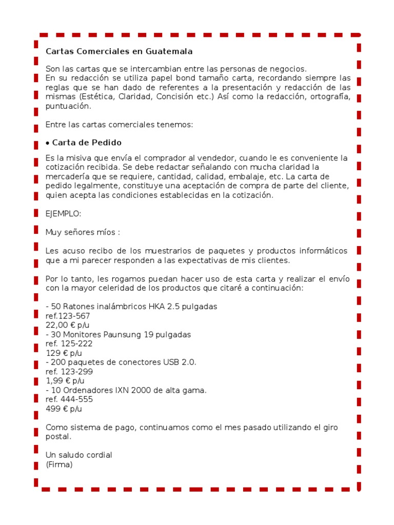 Cartas Comerciales