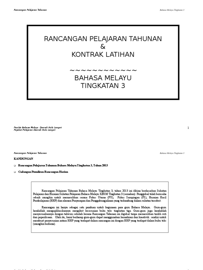 Rpt Bm Tingkatan 3 2015