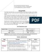 Group Profile: Task Based Lesson Plan