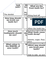 The Dentist Morning, Lunchtime, Before Bed. White Floss, Mouthwash Biting Food of