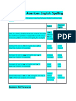 English and American English Spelling