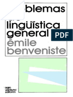 BENVENISTE, Emile. Problemas de Linguistica General II