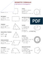 2D and 3D Geometry Formulas Ebook