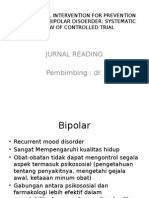 Psychosocial Intervention for Prevention of Relape in Bipolar