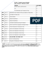 BIOC 302 - Tentative Lecture Schedule Term 2