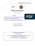 What is a Derivative Worksheet With Answers