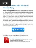Download Philippine Lesson Plan for Elementary by Ying Rengalota SN258344773 doc pdf