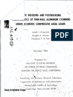 Static Buckling and Postbuckling Haracteristics of Thin-Wall Aluminum Cylinders Under. Eccentric Compressive Axial Loads