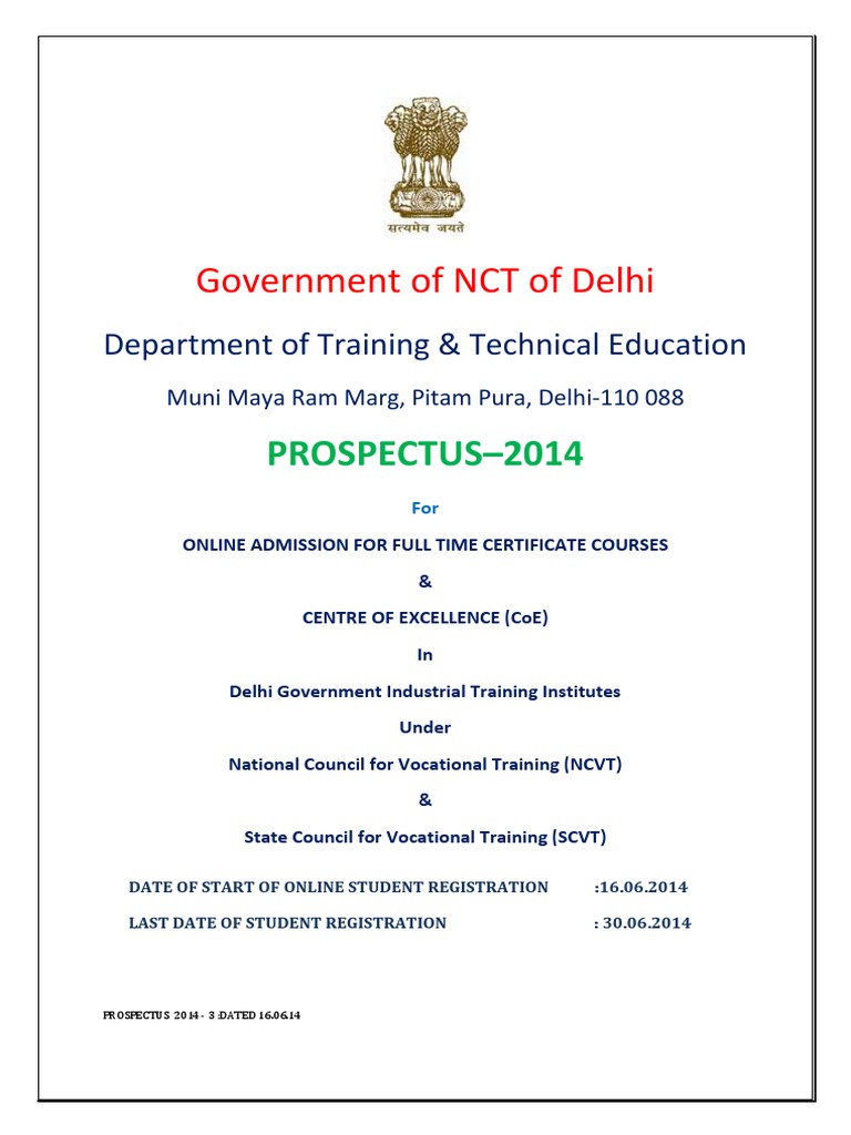 Prospectus Department of Training & Technical Education | PDF ...