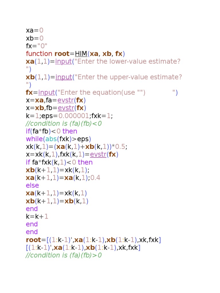 Root Finding with Evstr Function | PDF
