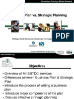 Business Plan vs Strategic Planning