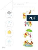 Disney Winnie Pooh Teachers Corner Weather Matching Activity Sheet Printable 0313 0 FDCOM