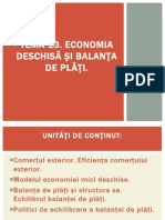 Tema 13. Economia Deschisa Și Balanța de Plăți