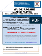 Afiche Firma de Pagaré Beca Vocación de Profesor 2015