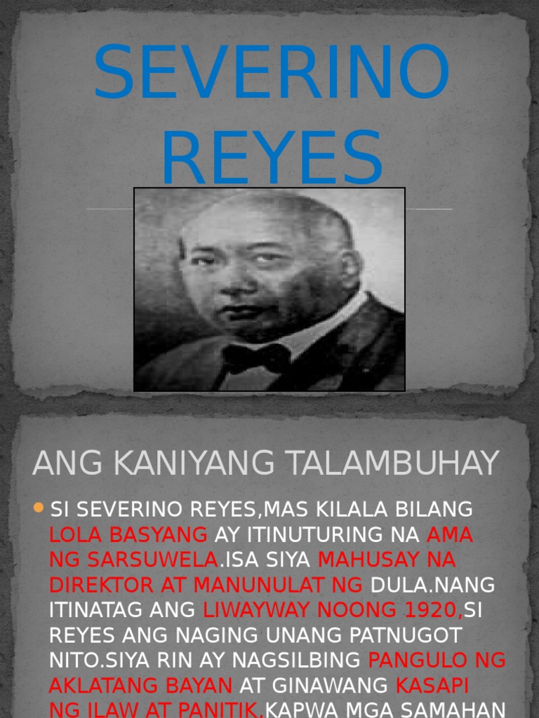 Severino Reyes PDF