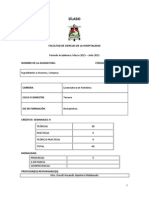 Sílabo Ingredientes e Insumos, Compras - Msc. David Quintero Maldonado