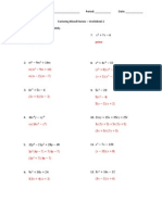 factoring mixed review worksheet 2 answers