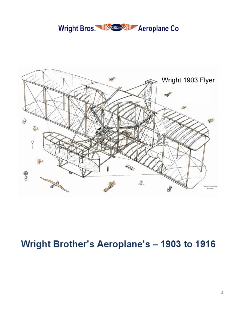 Wright Brothers Aeroplanes 1903 To 1916 Pdf Wright Brothers