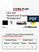 Lecture Plan: CRP 304 Hazard and Disaster Management