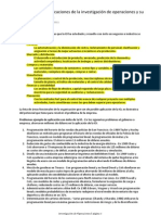 1.3 Principales Aplicaciones de La Investigación de Operaciones y Su Aplicación Práctica