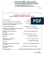 Academic Calendar Jan-June 2015